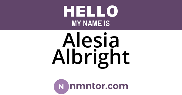 Alesia Albright