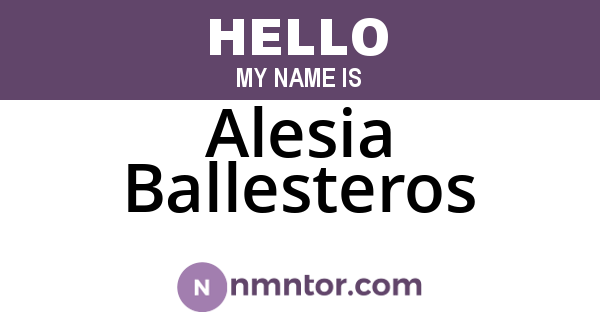 Alesia Ballesteros