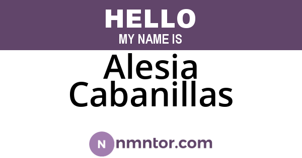 Alesia Cabanillas