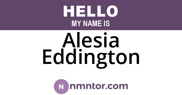 Alesia Eddington