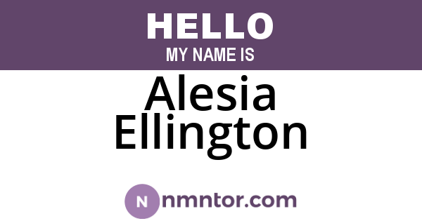 Alesia Ellington