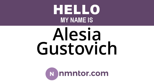 Alesia Gustovich