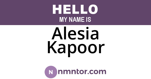 Alesia Kapoor