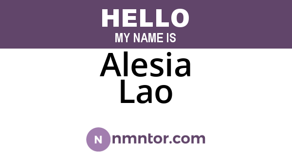 Alesia Lao