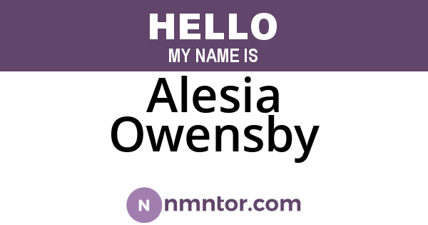 Alesia Owensby