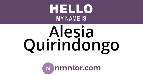 Alesia Quirindongo