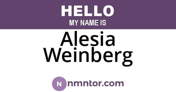 Alesia Weinberg