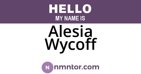 Alesia Wycoff