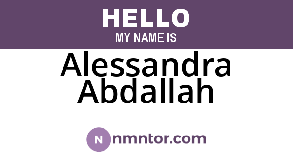 Alessandra Abdallah
