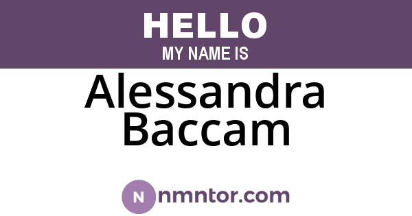 Alessandra Baccam