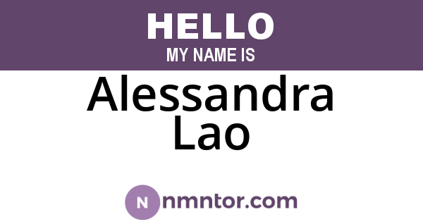 Alessandra Lao