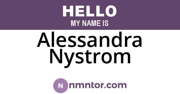 Alessandra Nystrom