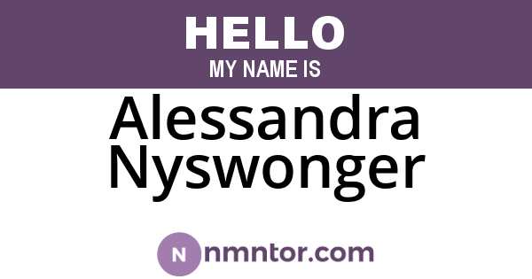 Alessandra Nyswonger