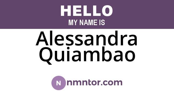 Alessandra Quiambao