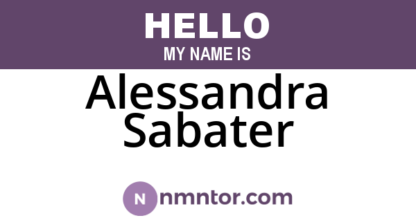 Alessandra Sabater