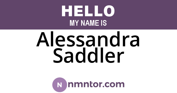 Alessandra Saddler