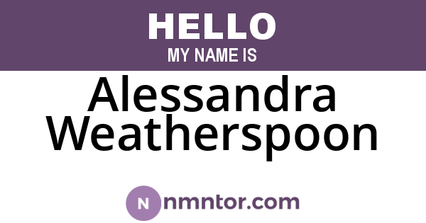 Alessandra Weatherspoon