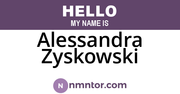 Alessandra Zyskowski