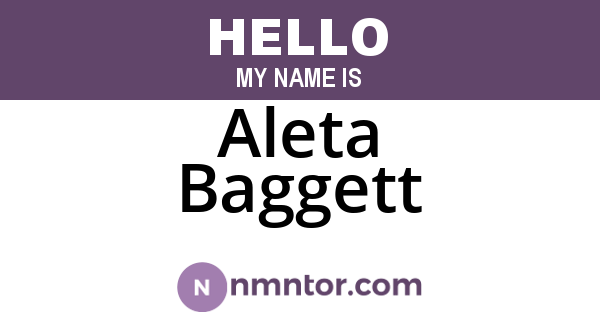 Aleta Baggett