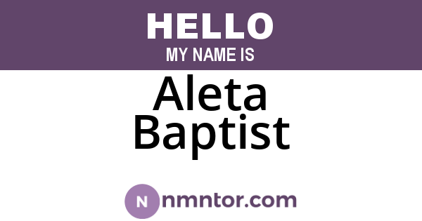 Aleta Baptist
