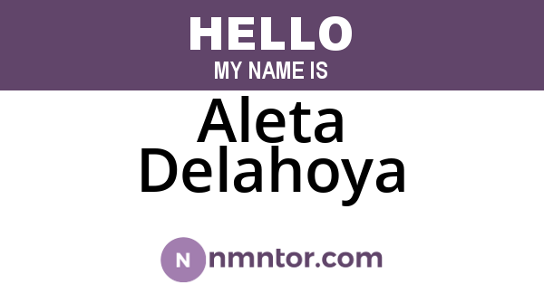 Aleta Delahoya