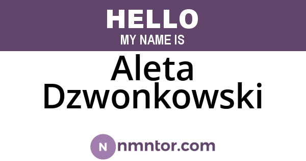 Aleta Dzwonkowski