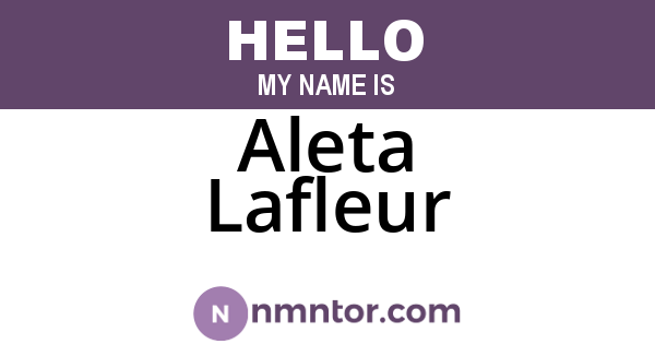 Aleta Lafleur
