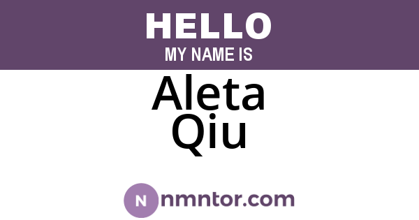 Aleta Qiu