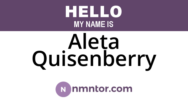 Aleta Quisenberry