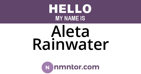 Aleta Rainwater