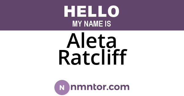 Aleta Ratcliff