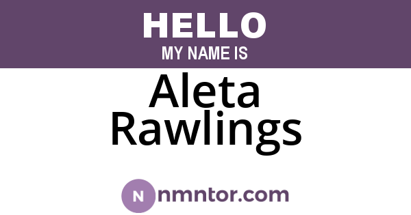 Aleta Rawlings
