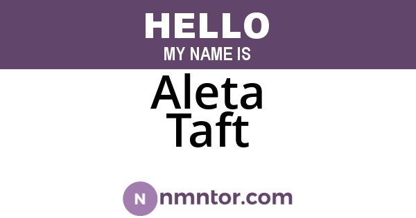 Aleta Taft