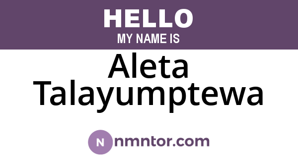 Aleta Talayumptewa