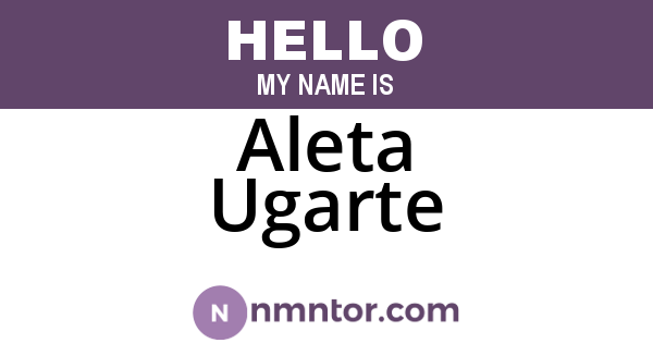 Aleta Ugarte