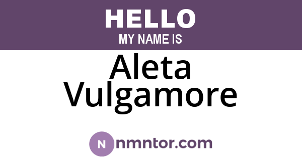 Aleta Vulgamore