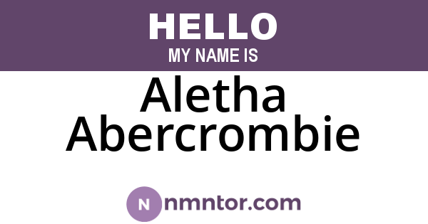 Aletha Abercrombie