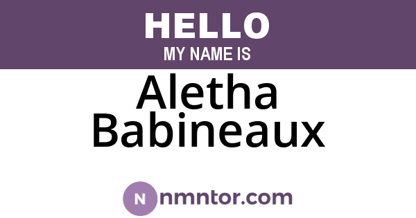 Aletha Babineaux