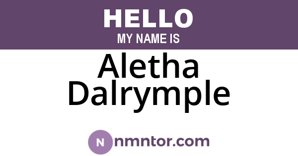Aletha Dalrymple