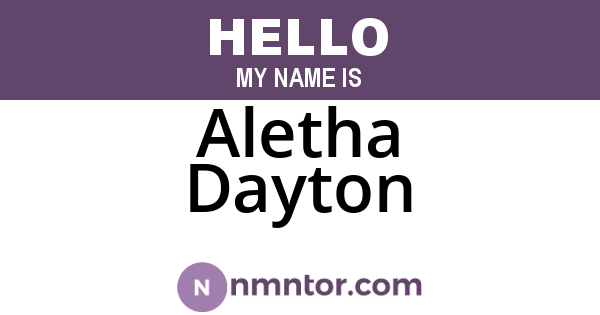 Aletha Dayton
