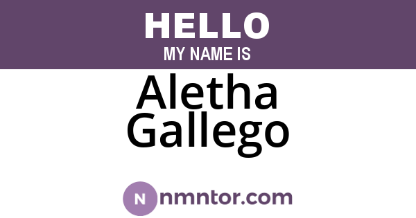 Aletha Gallego