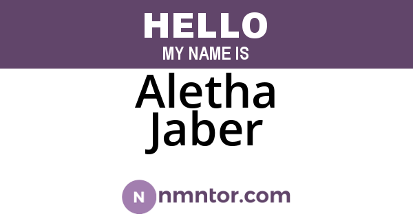Aletha Jaber