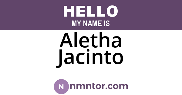 Aletha Jacinto