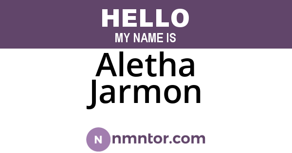 Aletha Jarmon