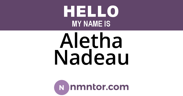 Aletha Nadeau