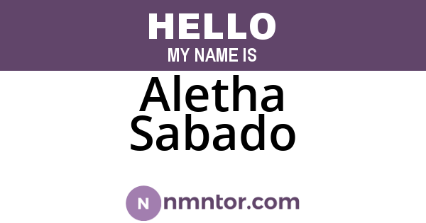 Aletha Sabado