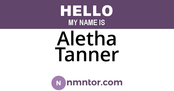 Aletha Tanner