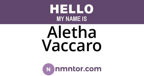 Aletha Vaccaro