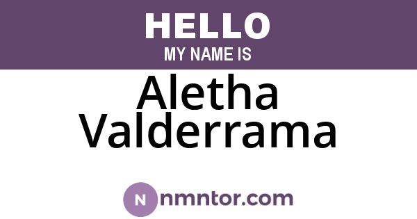 Aletha Valderrama