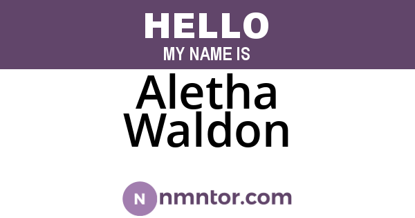 Aletha Waldon